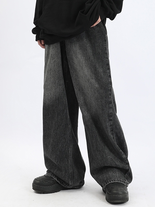 Men's Washed Ombre Loose Jean-2