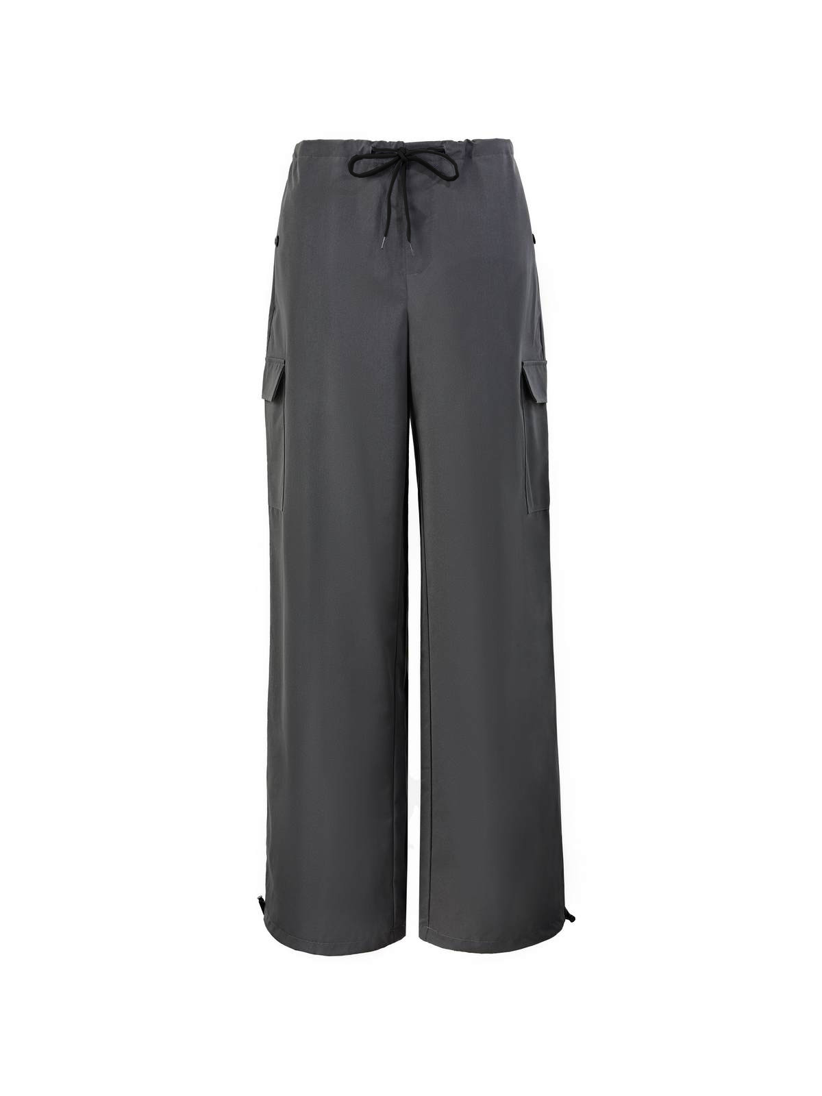 Drawstring Y2K Baggy Cargo Pants-4